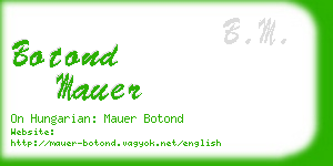 botond mauer business card